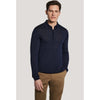 Jack Victor | Merino Wool and Silk LS Polo Navy