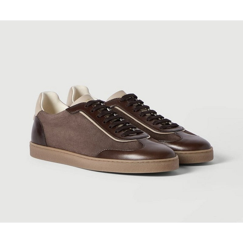 Brunello Cucinelli | Suede and Calfskin Sneakers
