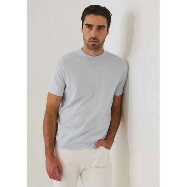 Patrick Assaraf | Cotton Blend Crewneck Blue