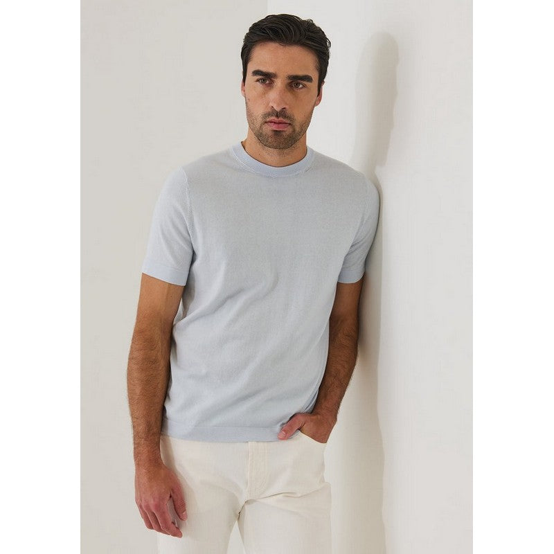Patrick Assaraf | Cotton Blend Crewneck Blue