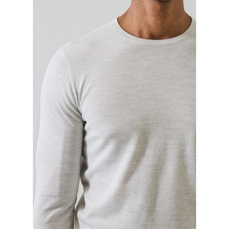 Patrick Assaraf | Cotton-Cupro LS Crewneck  Drizzle