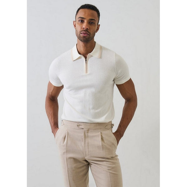 Patrick Assaraf | Tipped Zip Polo 
