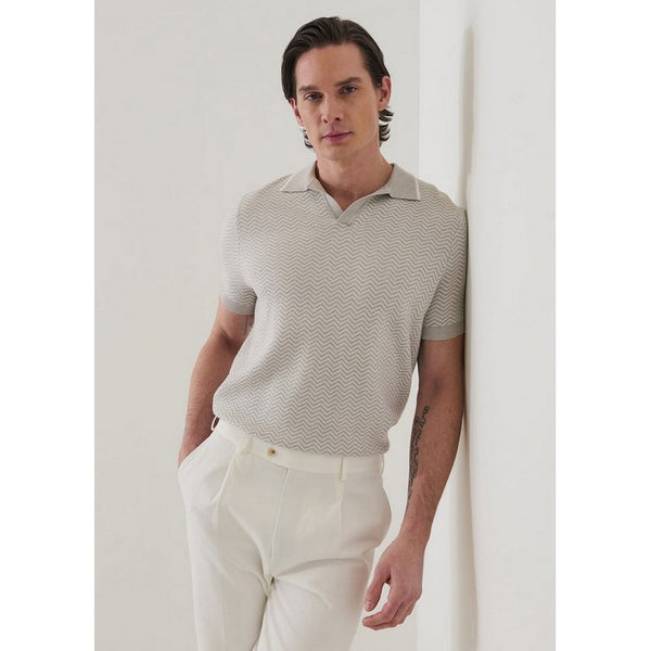 Patrick Assaraf | Cotton Blend Open Polo