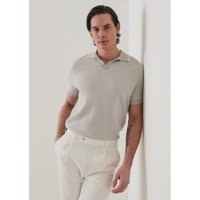 Patrick Assaraf | Cotton Blend Open Polo