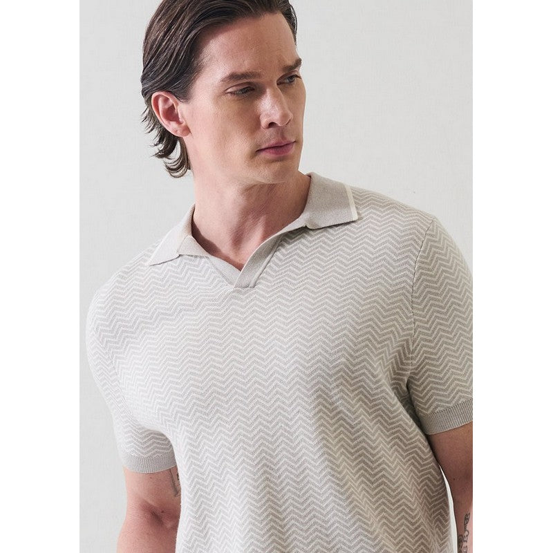 Patrick Assaraf | Cotton Blend Open Polo