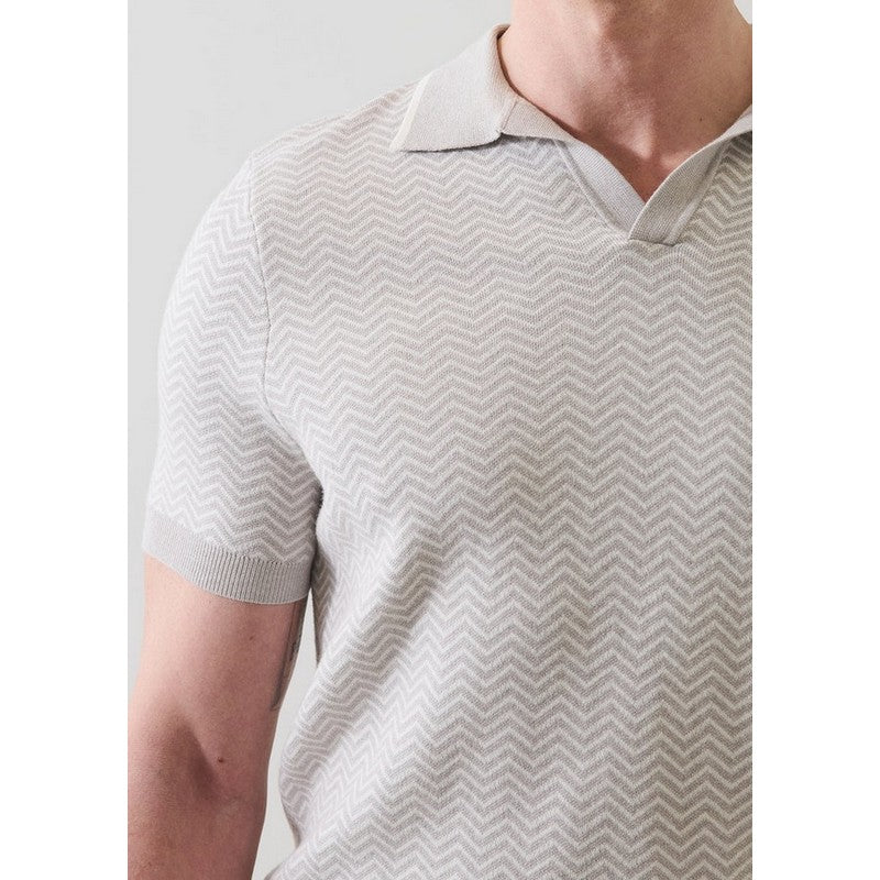 Patrick Assaraf | Cotton Blend Open Polo