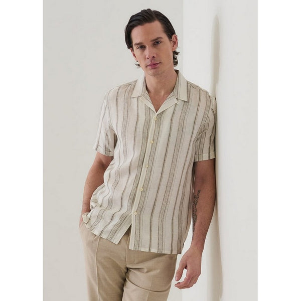 Patrick Assaraf | Dobby Stripe Linen Shirt