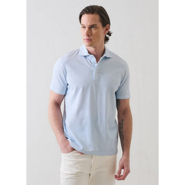 Patrick Assaraf | Pima Stretch Geo Print Polo