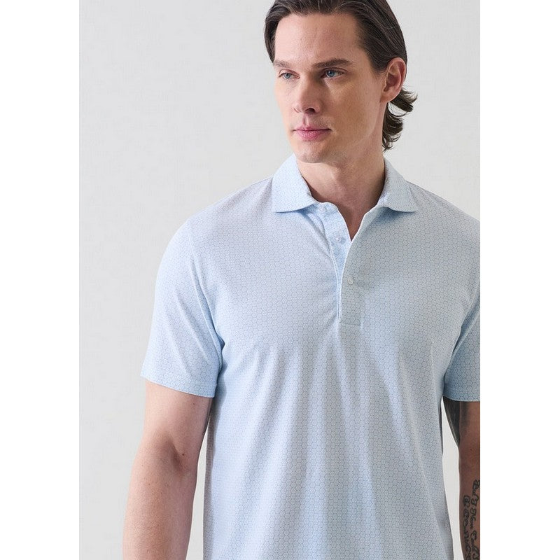 Patrick Assaraf | Pima Stretch Geo Print Polo