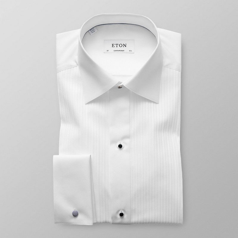 Eton Shirts | Pliss Black Tie Shirt (Contemporary Fit) 00 / 17.5 Eton Shirts | Pliss Black Tie Shirt (Contemporary Fit) 00 / 17.5